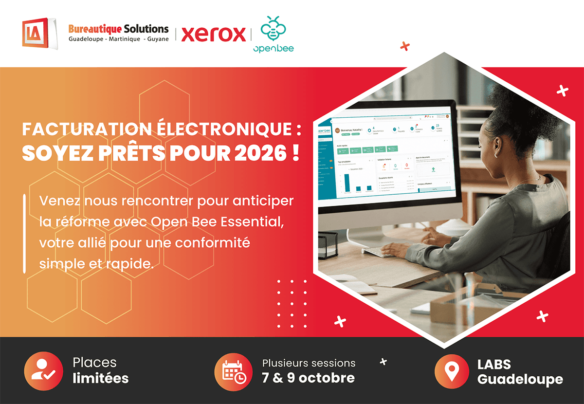 Retrouvez-nous les mardi 7 et jeudi 9 octobre 2025 &agrave; l'occasion de courtes sessions (1h), pour d&eacute;crypter les obligations fiscales et r&eacute;ussir votre transition num&eacute;rique, avec au programme : d&eacute;monstration concr&egrave;te, conseils pratiques et temps d&rsquo;&eacute;change.